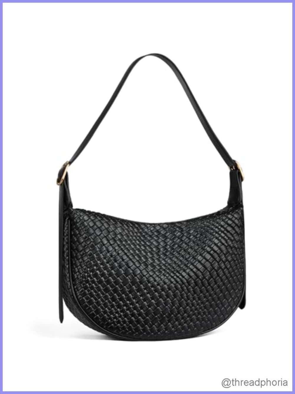 Crescent Crossbody Bag Vegan Leather Shoulder Hobo Handbag Adjustable Strap